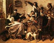 Jan Steen As the Old Sing.So Twitter the Young oil painting